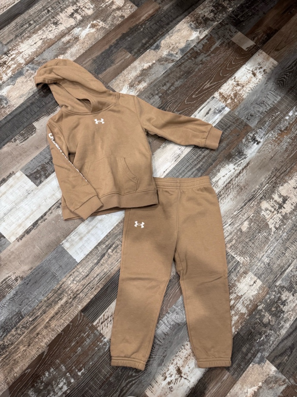 Under Armour Kids Tan Hooded Sweatshirt & Joggers Set